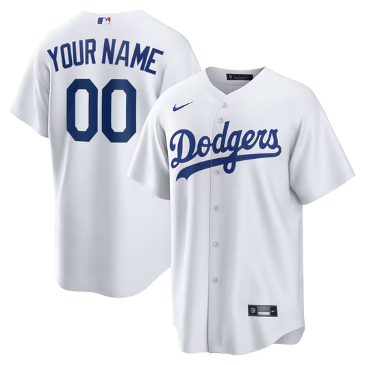 Los Angeles Dodgers White Home Custom Jersey