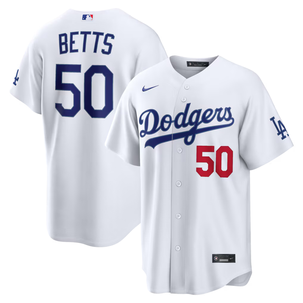 Los Angeles Dodgers White Home Stadium Jersey