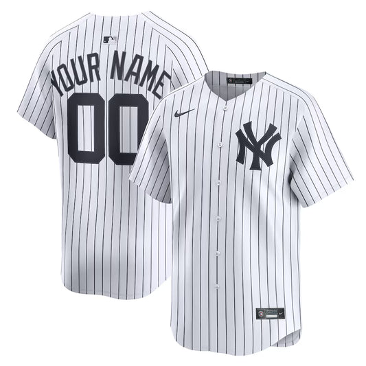 New York Yankees White Home Custom Jersey