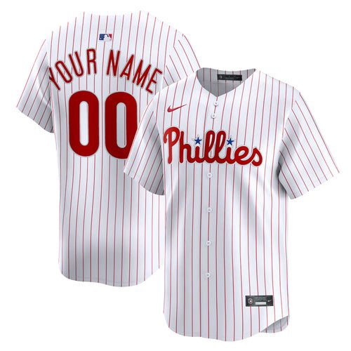 Philadelphia Phillies White Home Custom Jersey